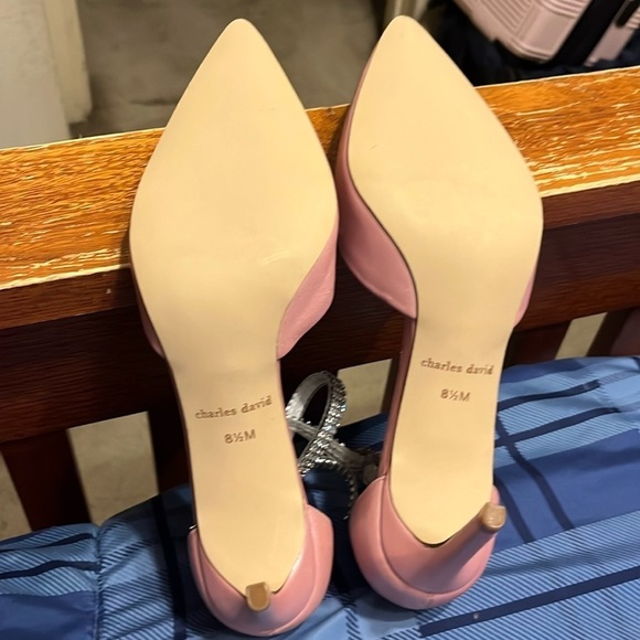NWOT Charles David Women's Acker Pump 8.5 pink/ rhinestones - Picture 8 of 9